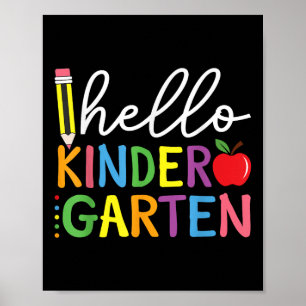 Poster Bonjour Maternelle Retour À L'École Maternelle Thé