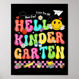 Poster Bonjour maternelle Sourire Visage Retour À L'École