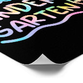 Poster Bonjour maternelle Tie Dye Enseignants Enfants Ret (Coin)