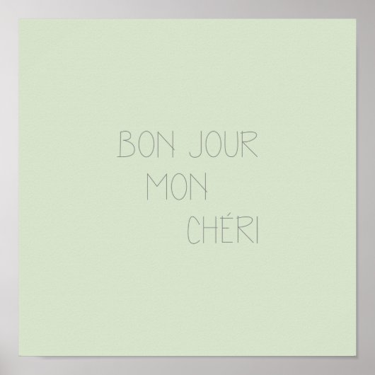 Poster Bonjour Mon Chéri (Devant)