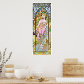 Poster Bonjour, Mucha (Cuisine)