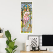 Poster Bonjour, Mucha (Bureau à domicile)