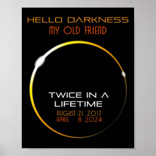 Poster Bonjour obscurité mon vieil ami plaisir éclipse so