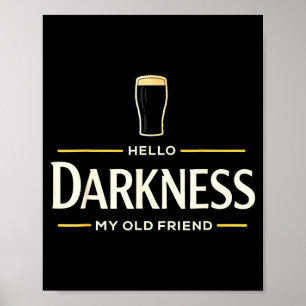 Poster Bonjour obscurité vieil ami bière irlandaise St. P