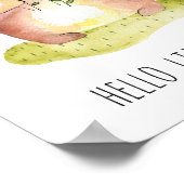 Poster Bonjour petit. Beau imprimé ours. Bébé animal (Coin)