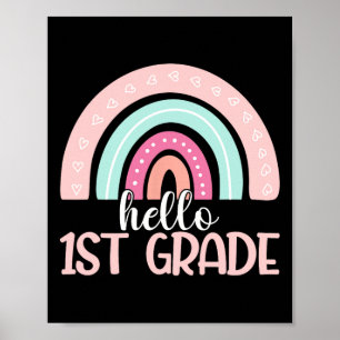 Poster Bonjour Première Année Retour à l'école 1ère année