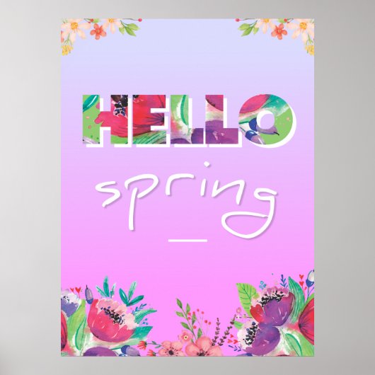 Poster Bonjour Printemps (Devant)