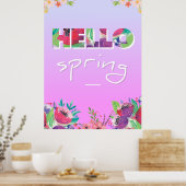 Poster Bonjour Printemps (Cuisine)