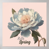 POSTER BONJOUR PRINTEMPS FLEURS VINTAGES (Devant)