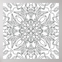 Bonjour Printemps : Page de coloriage abstrait flo