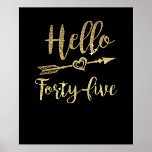 Poster Bonjour Quarante Cinq Anniversaire 45ème Anniversa
