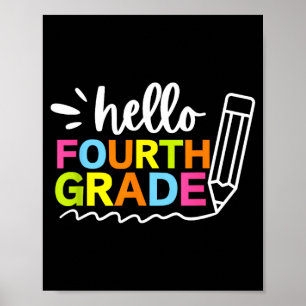 Poster Bonjour quatrième année de retour à l'école - Équi