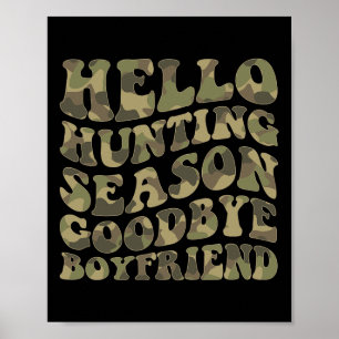 Poster Bonjour Saison de chasse au cerf Au revoir Petit a