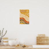 Poster Bonjour Soleil - Fille Fleur Rétro (Cuisine)