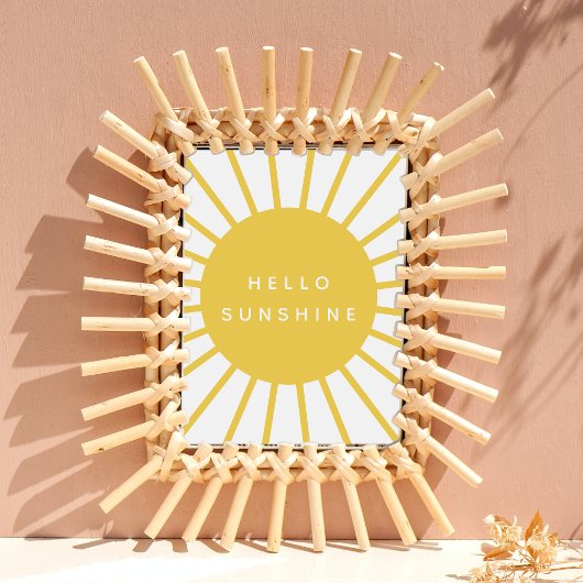 Poster Bonjour Soleil | Moutarde Jaune Moderne Scandi