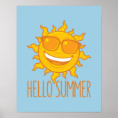 Poster Bonjour Summer Sun Avec Lunettes de soleil (Devant)