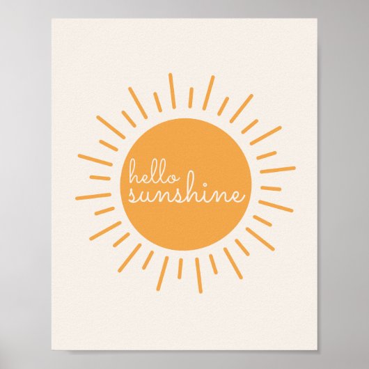 Poster bonjour Sunshine boho nursery (Devant)