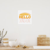 Poster Bonjour Sunshine Hand Letters (Cuisine)