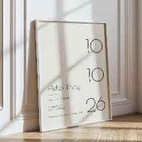 Bonjour Trente Anniversaire Minimaliste Moderne 30