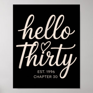 Poster Bonjour trente ans depuis 1996 30e anniversaire ch