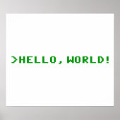 Poster Bonjour World Computer Programming (Devant)