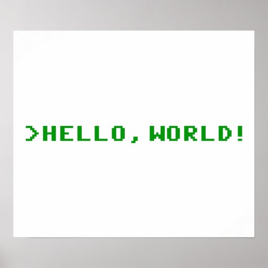 Poster Bonjour World Computer Programming (Devant)