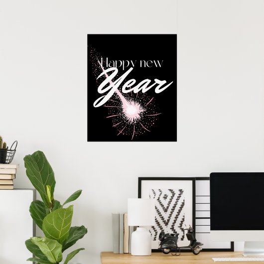 Poster Bonne année (Bureau à domicile)