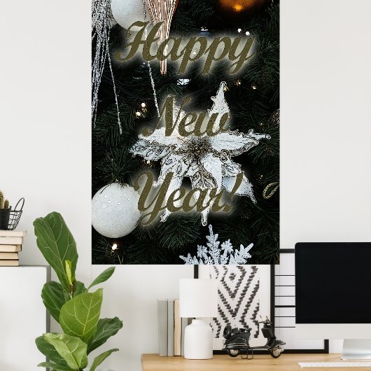 Poster Bonne année (Bureau à domicile)