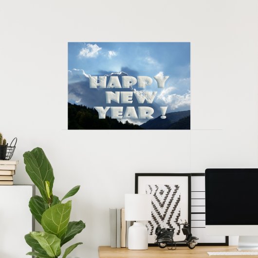 Poster Bonne année ! (Bureau à domicile)