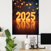 Poster Bonne année 2025 (Bureau à domicile)