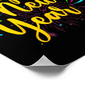 Poster Bonne année 2025 Gold Fun Festive Funny Party C (Coin)