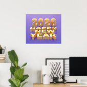 Poster Bonne année 2026 (Bureau à domicile)