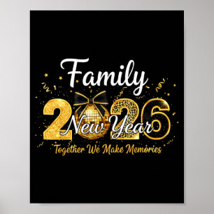 Poster Bonne Année 2026 Famille Ensemble Nous Faisons des
