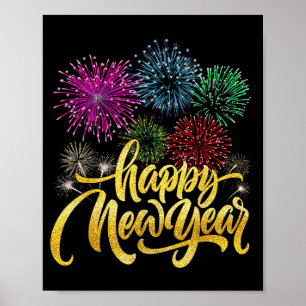 Poster Bonne année 2026 Nouvel An Eve Party compte à rebo