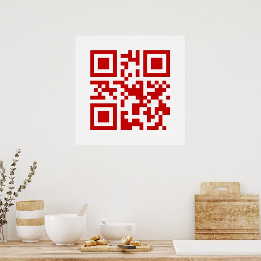 Poster Bonne année ! — Code QR (Cuisine)