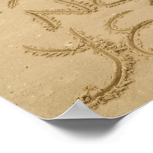 Poster Bonne année dans le sable (Coin)