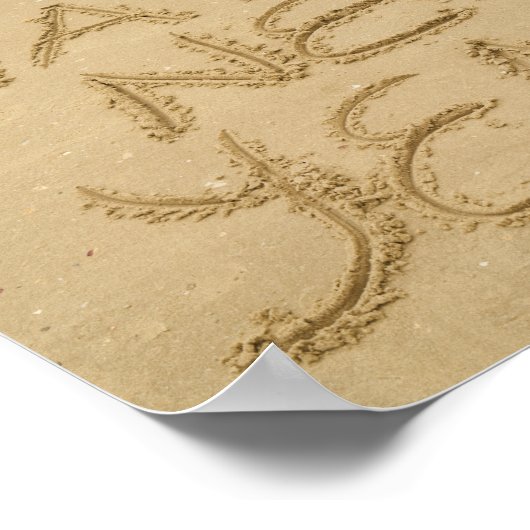 Poster Bonne année dans le sable (Coin)
