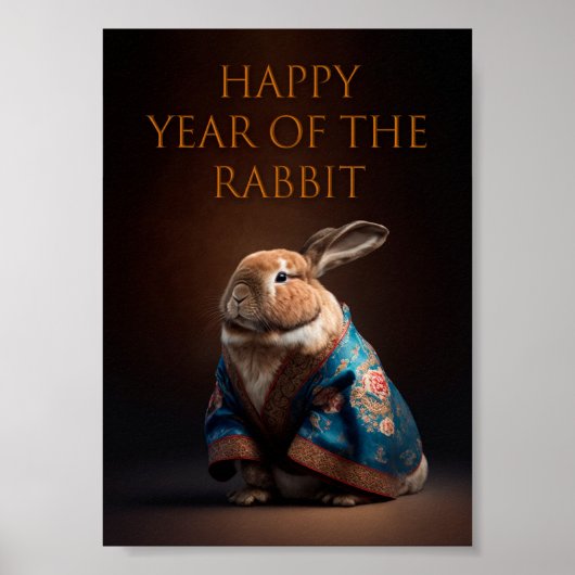 Poster Bonne année du lapin (Devant)