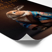 Poster Bonne année du lapin (Coin)