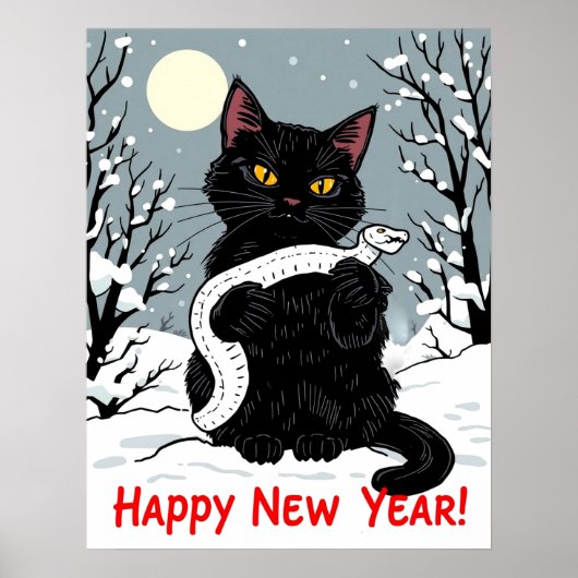 Poster Bonne année du serpent (Devant)