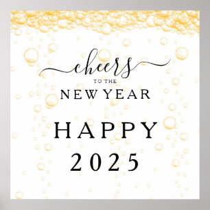 Poster Bonne année élégante 2025