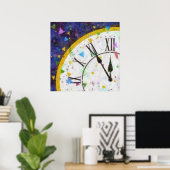 Poster Bonne année en arrière-plan (Bureau à domicile)