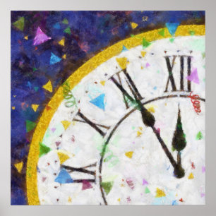 Poster Bonne année en arrière-plan