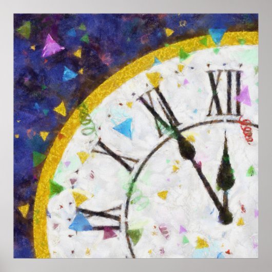 Poster Bonne année en arrière-plan (Devant)