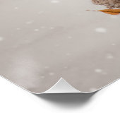 Poster Bonne année. Ours en peluche. (Coin)