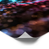 Poster Bonne année Reflet de flaque néon (Coin)