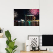 Poster Bonne année Singapour (Bureau à domicile)