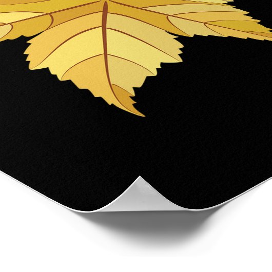 Poster Bonne automne Y'all automne Feuille d'érable (Coin)