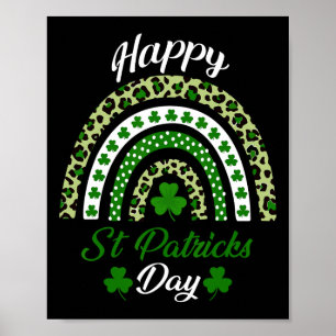 Poster Bonne chance Jour de la Saint Patrick Rainbow Jour