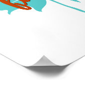 Poster Bonne Chute | Feuilles automnales | Automne orange (Coin)